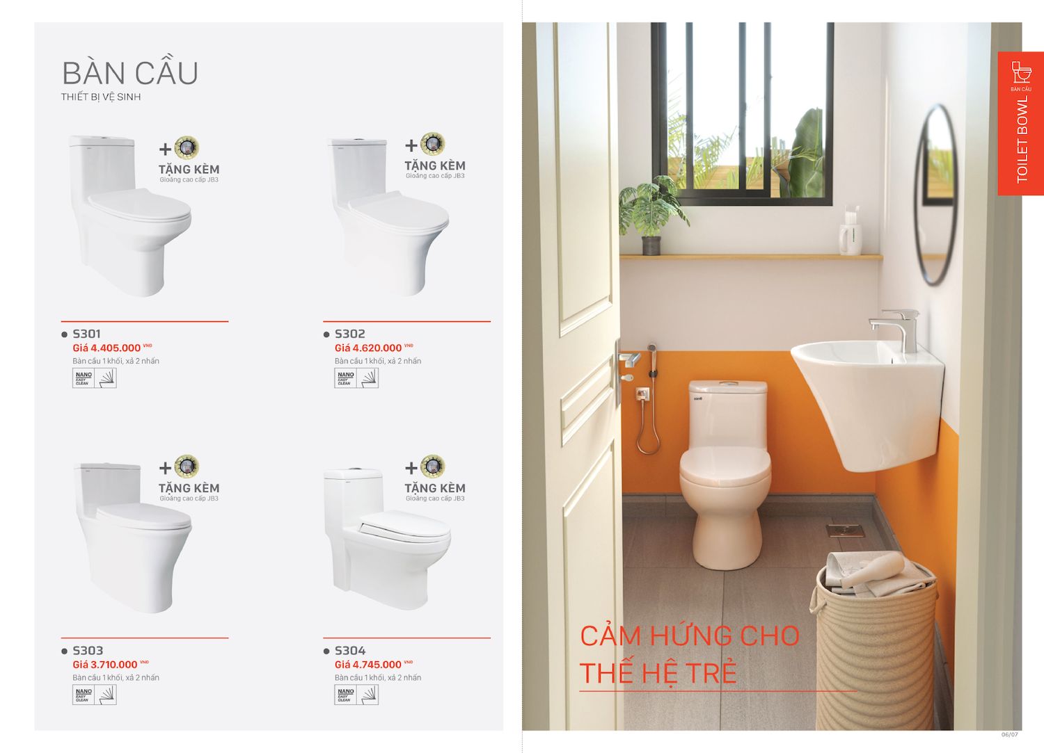 Thiết bị vệ sinh SANFI Catalogue và bảng giá mới nhất /Page 4